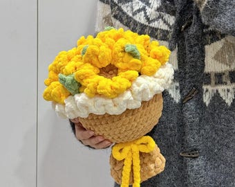 Sunflower Crochet Bouquet Pattern – DIY Handmade Gift for Weddings, Home Decor, Valentine’s Day & Special Occasions