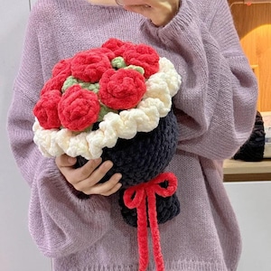 Rosenstrauß Häkelanleitung – Romantisches DIY Geschenk für Liebhaber, Frühlingsduscher, Liebhaber & Wohndeko