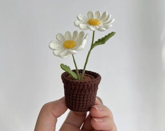 Crochet Daisy Flower Pot Pattern: Handmade Amigurumi Floral Decor (PDF Pattern)