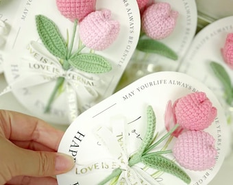 Prom-Tulip Clip Crochet Pattern | Tulip Hairpin & Brooch PDF | DIY Floral Accessory Tutorial
