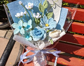 ユニークな結婚祝いの手編みブーケ、婚約祝いの記念品、ブライダルシャワーのプレゼント