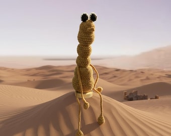 Marko der Wurm Häkelanleitung: Amigurumi PDF Digitl DIY Geschenk zu Weihnachten, dieser Stein gefällt mir nicht
