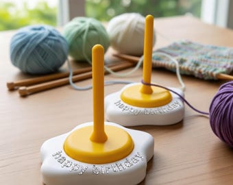 Spinnen Garnkarussel Benutzerdefinierte Farbe, 3D gedruckter Garnspinner zum Stricken und Häkeln, verwickelungsfreier Garnspinner in Eiform