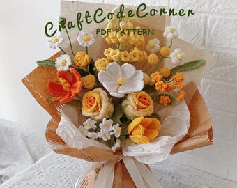 9-in-1 Spring Blooms Bouquet Crochet Pattern | Floral Arrangement PDF | DIY Home Decor Tutorial | Intermediate Level