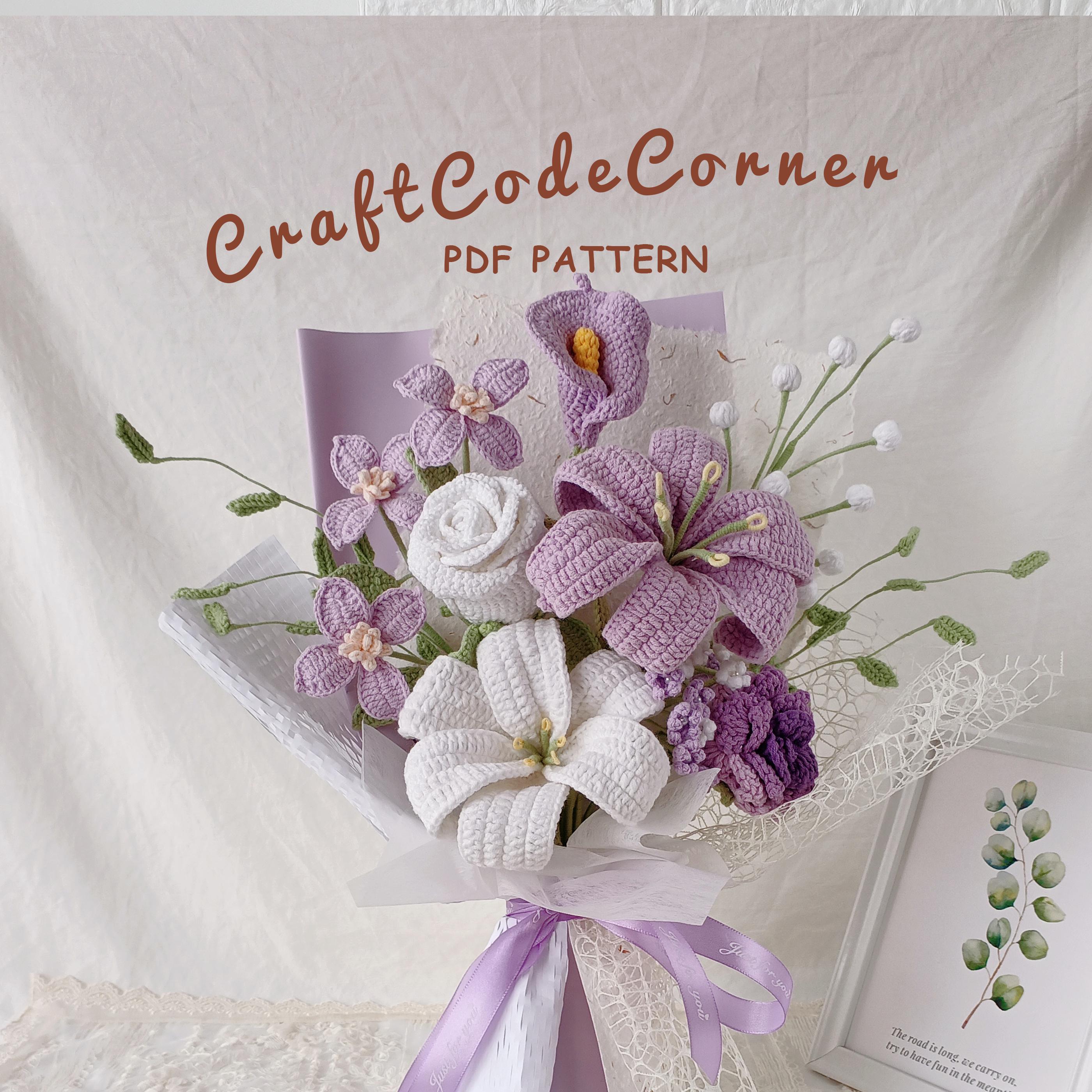 8-in-1 Mother’s Day Crochet Bouquet | Easy-to-Follow Floral Pattern | DIY Lily and rose Flowers | Home Decor & Gift Idea