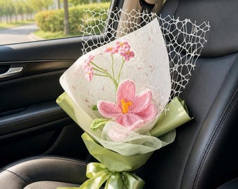 Handgemacht-gehäkelte Tiny Flower Posy Kollektion, 11 Designs - Ewige Garnblüten in verschiedenen Farbtönen, gestricktes Blumen-Geschenk-Set