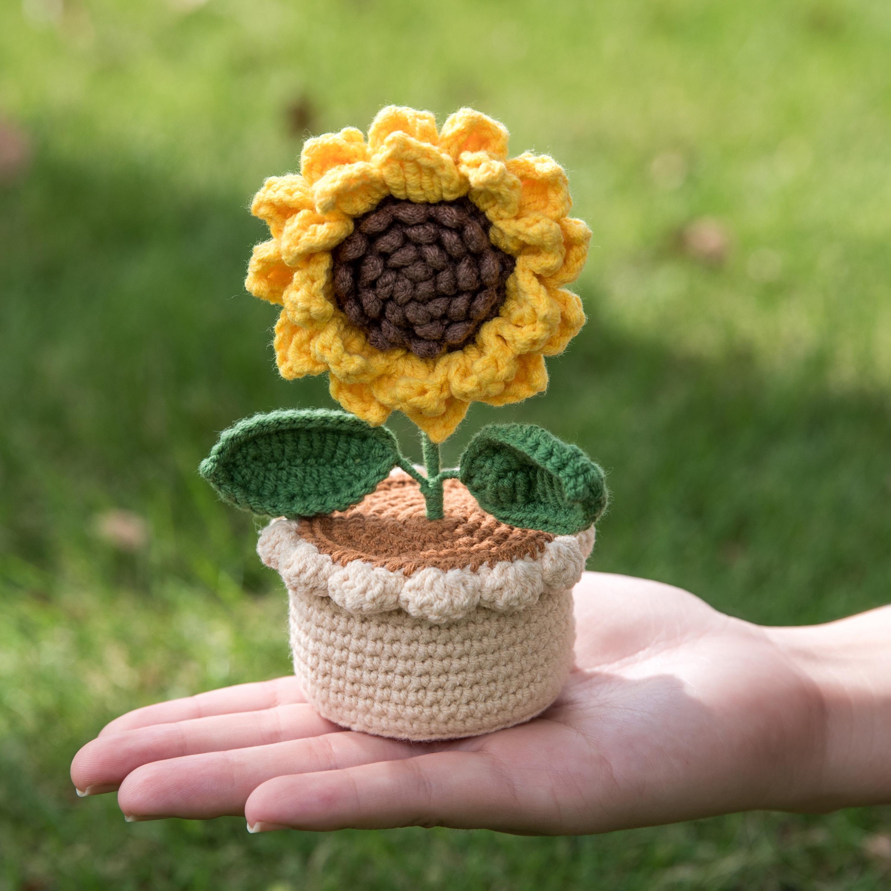 かぎ針編みの鉢植えの花 - Etsy 日本