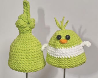 Doppelseitige Vogel Häkelanleitung PDF, Flipping Bird Amigurumi Pattern, Lustiger Häkelvogel, Doppelseitiges Vogel Pattern, frecher Vogel DIY Geschenk