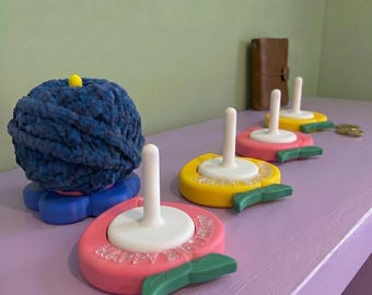 Peach Form Spinnen Garn Karussell Benutzerdefinierte Farbe, 3D gedruckt Garn Spinner zum Stricken und Häkeln, Tangle-Free Garn Spinner