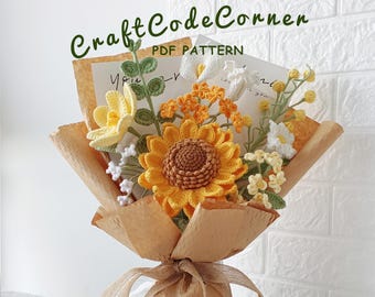 7-in-1 Spring Blooms Bouquet Crochet Pattern | Floral Arrangement PDF | DIY Home Decor Tutorial | Intermediate Level