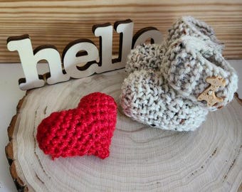 Zwangerschapsonthulling grootouders, babyslofjes, neutrale slofjes, zwangerschapsaankondiging, onthullende slofjes, doos onthullende baby, newborn slofjes