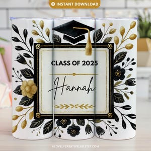 2025 Graduation Tumbler Wrap, Graduation Tumbler Gift, 20oz Skinny Tumbler Sublimation, Senior 2025 Tumbler Wrap, PNG Files Digital Download