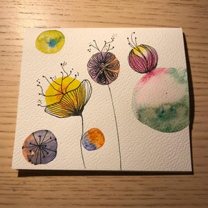 carte bulles d'aquarelle