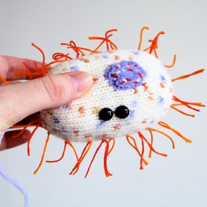 Knit your own Squeaky Bacteria (Bacillus) (pdf knitting pattern sent by email)