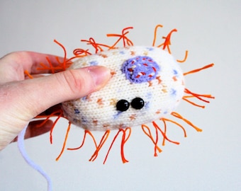 Knit your own Squeaky Bacteria (Bacillus) (pdf knitting pattern)