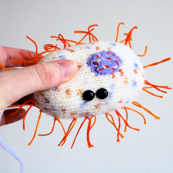 Knit your own Squeaky Bacteria (Bacillus) (pdf knitting pattern)