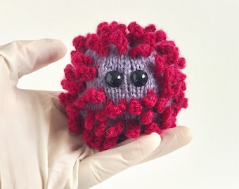 Stricken Sie Ihr eigenes Amigurumi Coronavirus (pdf Strickan muster)