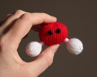 Amigurumi Water Molecule Brooch