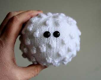 Knit your own white blood cell (basophil) (pdf knitting pattern)