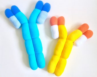 Knit your own Giant Antibodies (lgE and IgG) (pdf knitting pattern)