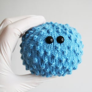 Knit your own white blood cell (T Cell) (pdf knitting pattern)