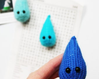 Knit your own Magnetic Raindrops (pdf knitting pattern)