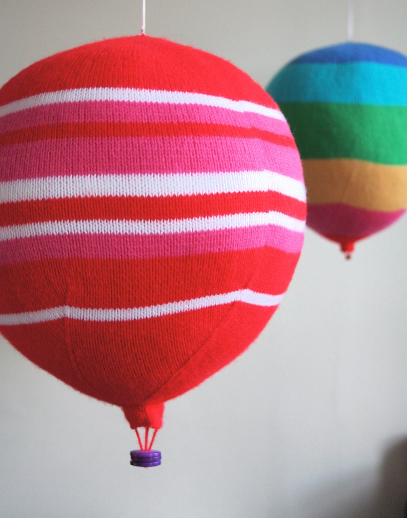 Knit your own hot air balloons pdf knitting pattern image 2