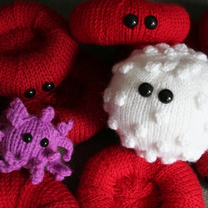 Blood Plush Collection Red and White Blood Cells and an Activated Platelet image 1
