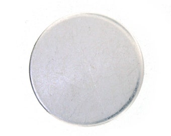 1 Inch 20 Gauge Sterling Silver Round Discs - 1 Disc - Hand Stamping Supplies as low as 6.25  ea WHOLESALE!