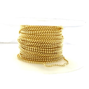 NEW! 1.2 mm Bead/Ball 14K Gold FIlled Chain - Per 1 Ft  (or select longer length for less)