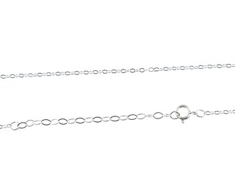 New! Adjustable 18 inch with 2 inch extender- 18 to 20 inch Sterling Silver Cable Chain - READY TO WEAR