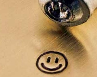 Large Happy Smiley Face 6 mm Metal Stamp - Low Shipping!