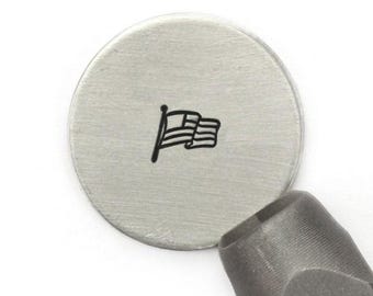 US FLAG Metal Stamp - Impressart 6mm