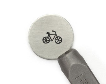 Design Stamp - Bicycle Stamp -  6mm Metal Stamp