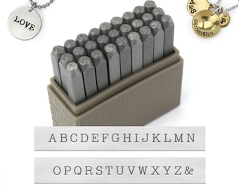 Sale! ImpressArt TYPEWRITER Font Complete  UPPERCASE Stamp Set 3MM  Set A-Z and & Symbol