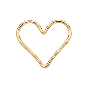 May include: A gold heart-shaped wire hoop.