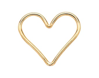 New - 14k Gold filledFloating  Open Heart Charm