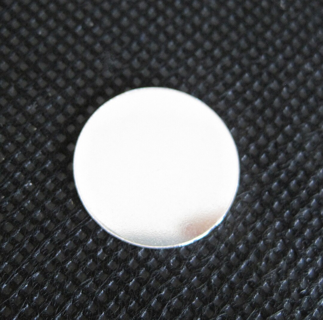 New! Thick 3/8 Inch 20 Gauge Sterling Silver Round Discs Burnished ...