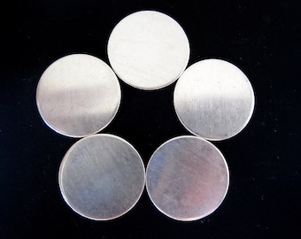 BEST LOWEST PRICE Sale!  - 5/8 Inch 22 Gauge Sterling Silver Round Discs - 10 Discs - Hand Stamping Supplies