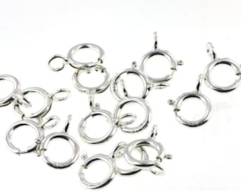 5.5 mm Sterling Silver Spring Clasp 925 marked - 10 pcs or more