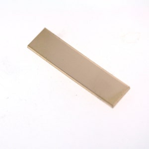 Barra rectangular/etiquetas colgantes rellenas de oro de 14 quilates, calibre 22, 1/4 de pulgada x 1,25 pulgadas