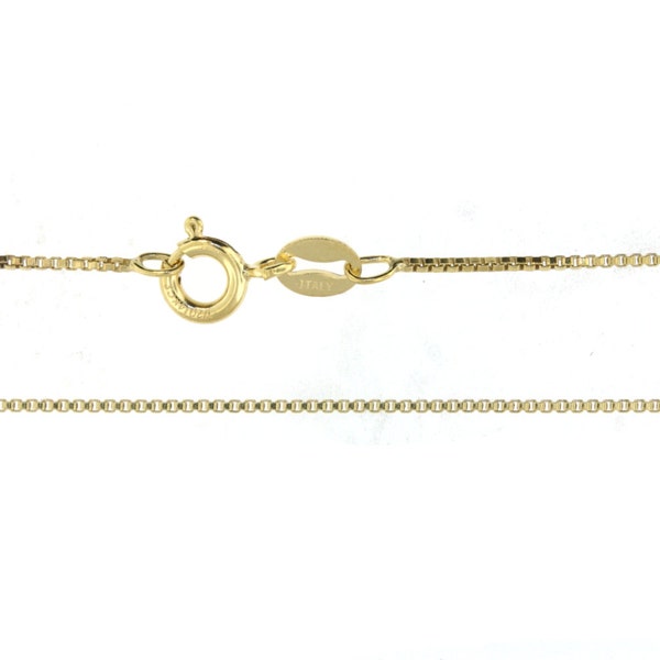 16 inch 14K GOLD Filled 1.2 mm Box Chain - Finished and READY To WEAR with Spring Clasp