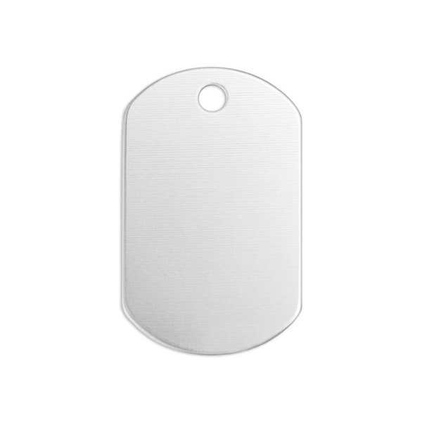 Dog TAG Blank - PREMIUM Aluminum 1.25 inch long Stamping Blank - Soft Strike 16  Gauge thick