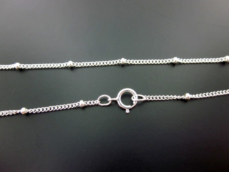 High Quality Satellite / Saturn Chain 2 Mm Curb Sterling - Etsy
