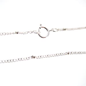 High Quality Satellite / Saturn Chain 2 mm Curb Sterling Silver Chain 20 Inches