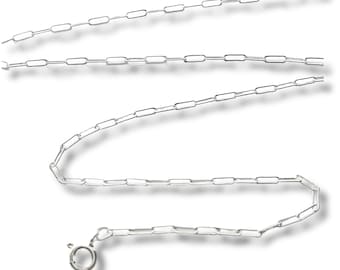 Paper Clip Sterling Silver Chain 20 Inches - 6mm x 3mm