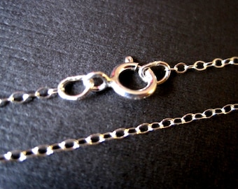 Finished Sterling Silver Cable Chain 22 Inches  - READY TO WEAR