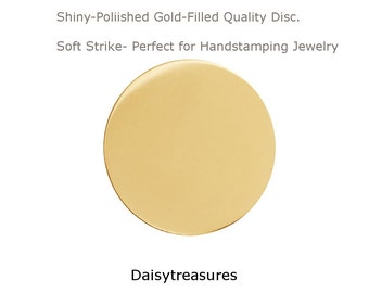 3/8 Inch 22 Gauge GOLD Filled Shiny Soft Strike Discs - Blank Metal Stamping Supplies  As low as 2.55 each!