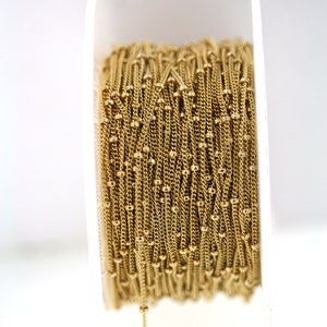 NEW! 1.9mm Bead/.95mm 14K Gold FIlled  Saturn / Satellite Bead Chain - Per 1 Ft  (or select longer length for less) as low as 4.50 per ft!