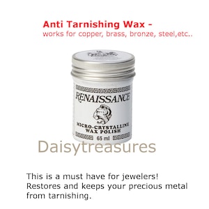 Renaissance Polishing Wax - Works great on Copper and Brass to keep from tarnishing and Seals Patinas 2.25 ounce Low Shipping! Best Price